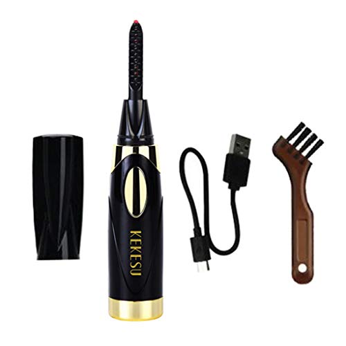 Preisvergleich Produktbild dailymall Portable Beheizbare Wimpernzange, Heizbare Wimpern Curler für geschwungene Wimpern - wiederaufladbar, Schwarz