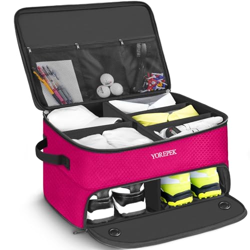 YOREPEK 2-Layer Golf Trunk Organizer for Women, Pink