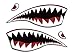 2X Shark Hai Mund Augen Aufkleber Auto Motorrad Helm Tuning Design Wetterfest