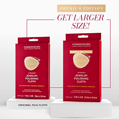 image for CONNOISSEURS Premium Edition Extra Large Polishing Cloth for Gold Jewe