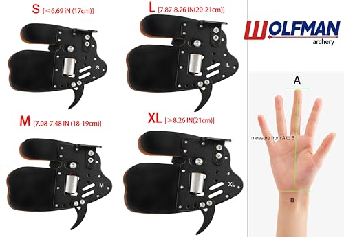 Protège-doigts tir à l'arc Wolfman en cuir véritable de haute qualité
