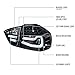 Ronnin - Fits 2006-2008 BMW E90 3-Series 325i 328i 330i Upgraded Replacement Full LED Driving Lights Tail Lamps Assembly Pair | Black