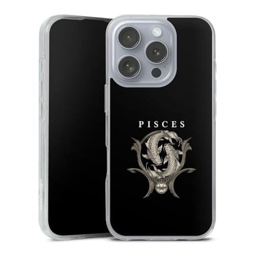 Coque silicone iPhone 16 Pro cadeau anniversaire signe Poissons