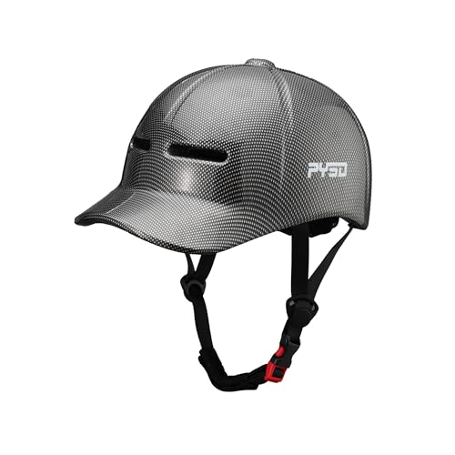 PYSD 自転車 ヘルメット サイクルヘルメット ロードバイク ヘルメット ベースボール帽子 【CPSC/CE認定】子供大人兼用 軽量 耐衝撃 通気性 普段着 サイズ調整可能58-61cm 通勤 通学 PYSD020 ブラック