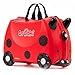 Trunki Children’s Ride-On Suitcase and Kid's Hand Luggage | Perfect Toy Gift for Toddler Boys & Girls : Harley Ladybug (Red)