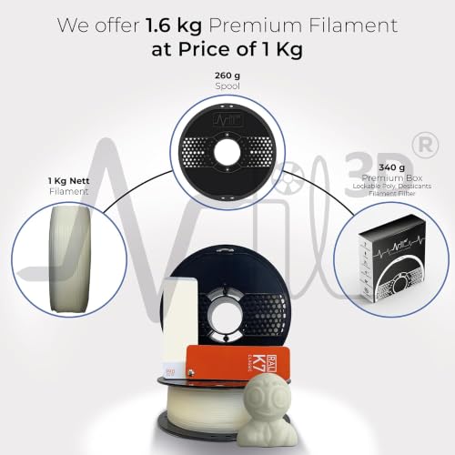 Image of NFIL3D Premium HS PLA+ Natural White - 3D Printing Filament | Compatible with All 3D Printers | 1.75mm | 1Kg Nett Weight