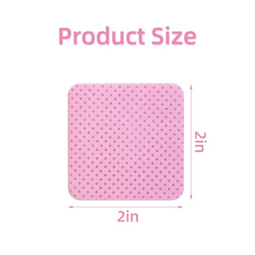 Image of 1000 Pcs Lint Free Nail Wipes Nail Polish Remover Wipes No Lint Nail Glue Wipes for Gel Nails Soft Nail Cleaning Pads for Lash Extension Supplies Non-Woven Fabric Eyelash Extension Glue Wipe (Pink)