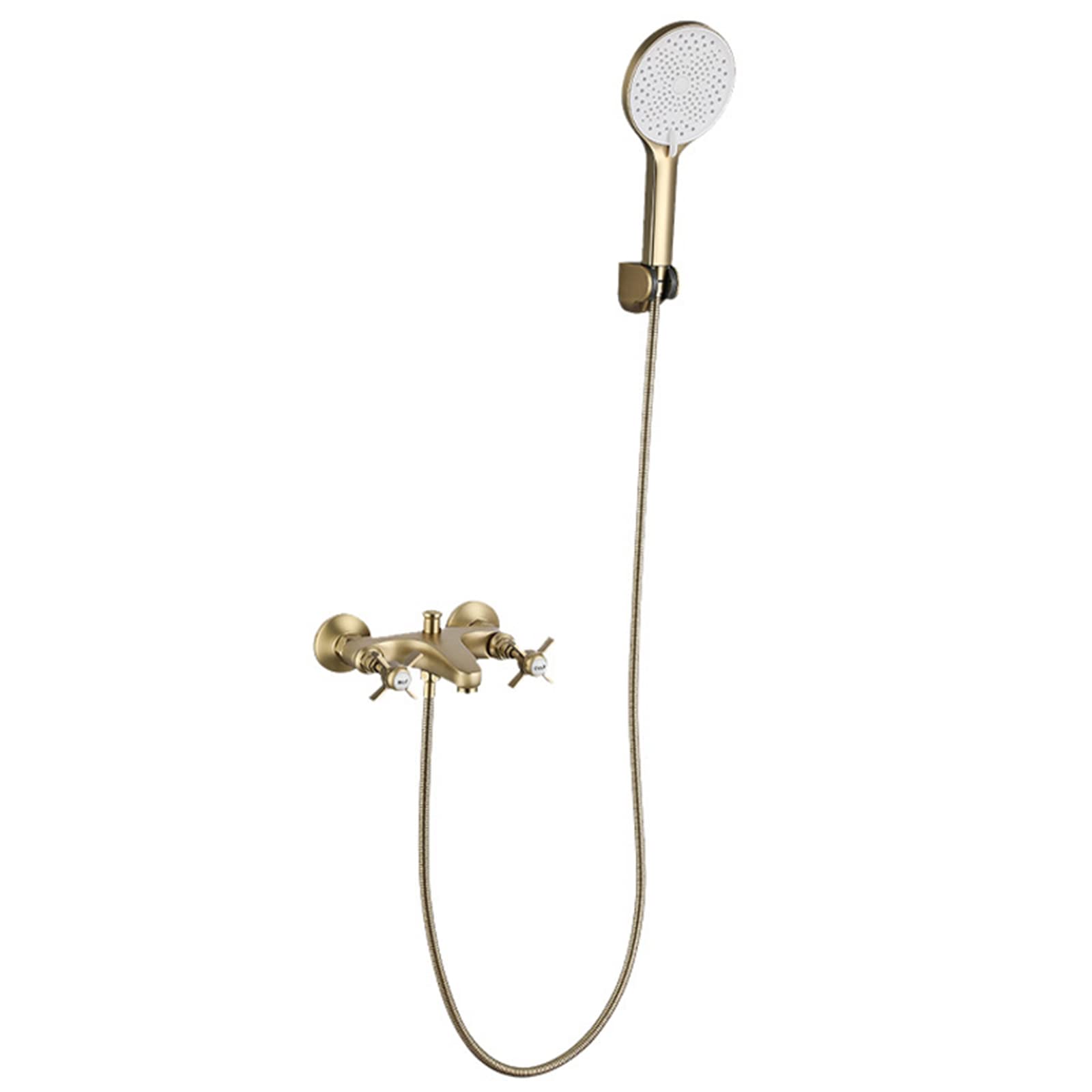 Robinet de remplissage de baignoire laiton mitigeur bain douche or brossé