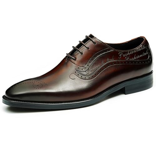 Men's Dress Shoes - Minimalist Cap Toe Oxford in Genuine Leather | Sleek Dress Shoes for Business 96110
