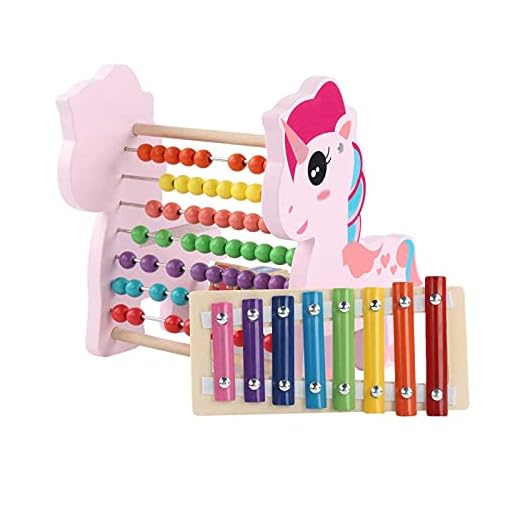 8 Noterar Xylofon Musik Leksak, Trä Xylofon Baby Musikinstrument Med Abacus Styrelse, Montessori Pedagogisk Musik Matematik Spel Leksak För För 1 2 3 4 5 6-åringar Barn
