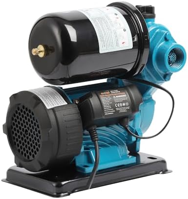 KATSU Water Booster Pump 130W, Auto Stop Start with Adjustable Pressure Control, Self Priming Suitable for Home and Garden Water Taps 151433