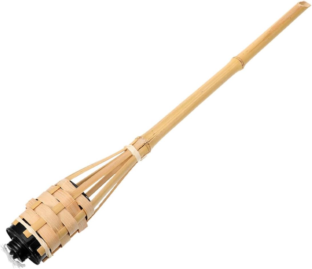 Alipis Woven Torch Outdoor Oil Light, Handheld Festival Party Torch for Garden and Camping Decoration, Natural Hue Flame Wand for Wedding and Outdoor Use