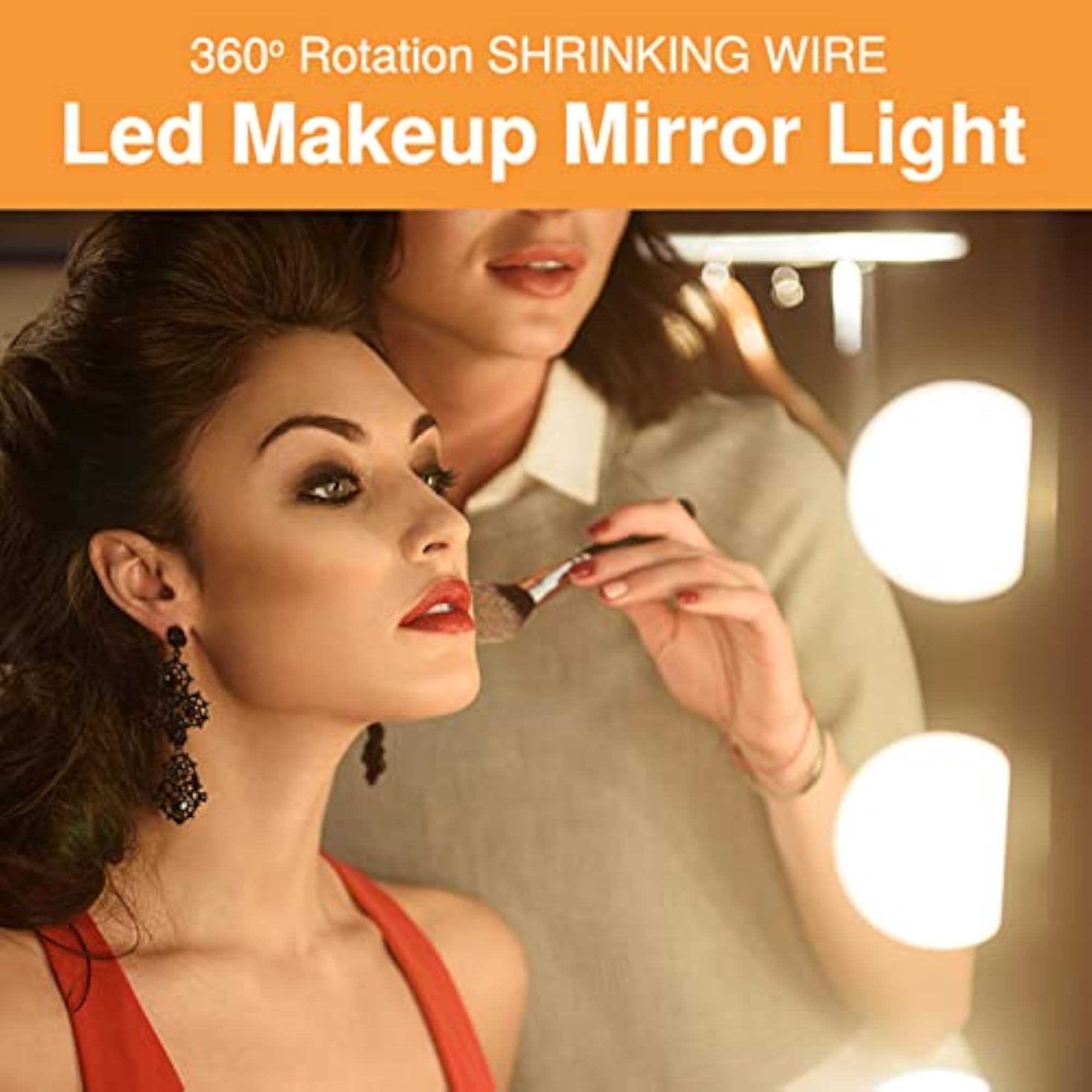 Hollywood Style LED Vanity Makeup Mirror Lights Kit with Adjustable Brightness