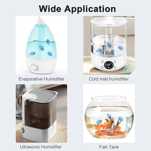 puxyblue 9-Pack Humidifier Tank Cleaner Blue Small Submarine, Fit for Most Humidifiers and Fish Tanks, Purifies Water, Prevents Hard Water Build Up, Eliminates White Dust and Odours