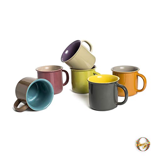 Set de 6 mugs cerámicos jumbo 20 oz miniatura 5