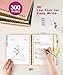 Hardcover Spiral Notebook Journal with Removable Dividers Tabs, 300 Pages 5 Subject Notebook College Ruled, 100GMS Notebooks for Work School Note Taking,Lined Journal for Women,Autumn Tree