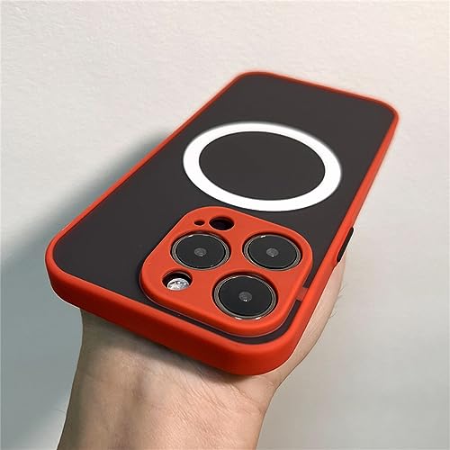 Coque iPhone XR rouge compatible chargeur magnétique sans fil protection antichoc rigide