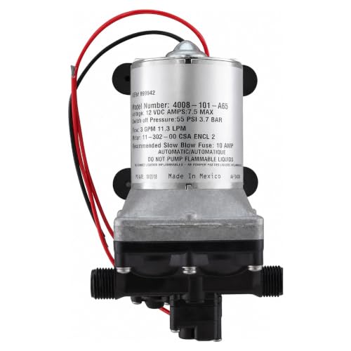 Image of RV Water Pump 4008-101-A65 12V at 3.0 GPM with strainer (4008-101-A65)