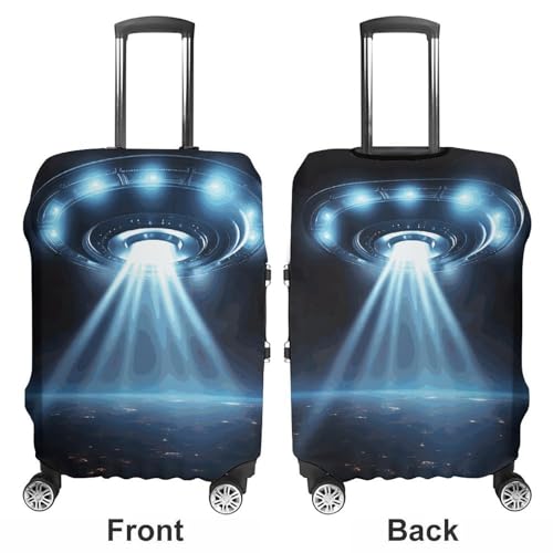 UFO Spaceship Luggage Cover Elastic Suitcase Protector Case Anti-Scratch Washable Baggage Covers Protector For Traveling, Aircraft Consignment L3