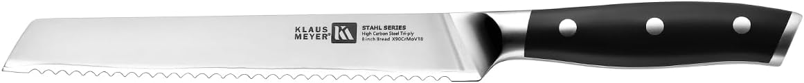Klaus Meyer Stahl High Carbon Tri-ply Steel 8 inch Bread Knife