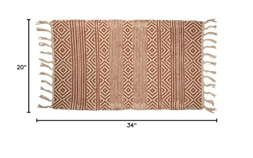 Primitives-by-Kathy-Terracotta-Cream-Textured-Geometric-Design-Bohemian-Decorative-Area-Rug Primitives by Kathy Terracotta Cream Textured Geometric Design Bohemian Decorative Area Rug
