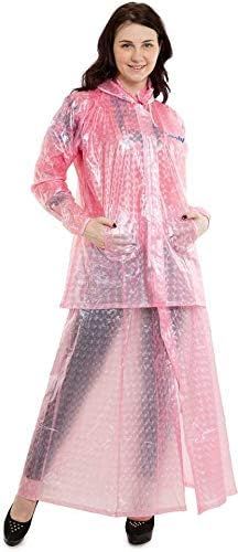 Nomkler full sleeve solid women's fancy long raincoat