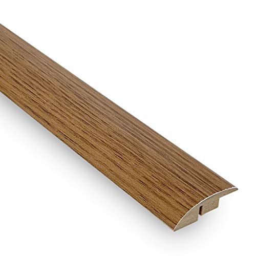 Ramp Edge Threshold Door Bar Trim Profile for Laminate and Wood Flooring (2400mm, Antique Oak)