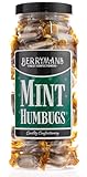 Original Mint Humbugs Retro Sweets Gift Jar by Berrymans Sweet Shop - Classic Sweets, Traditional Taste.