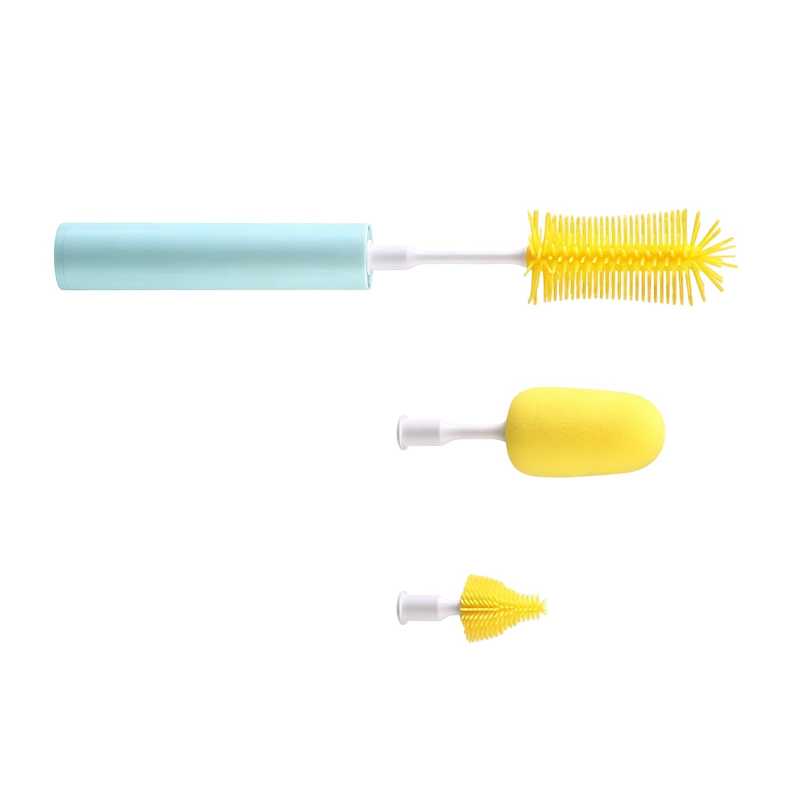 NVOQILIN Rechargeable Electric Bottle Brush with Changeable Brush Heads and Ergonomic Grip for Efficient Washing Silicone Bottle
