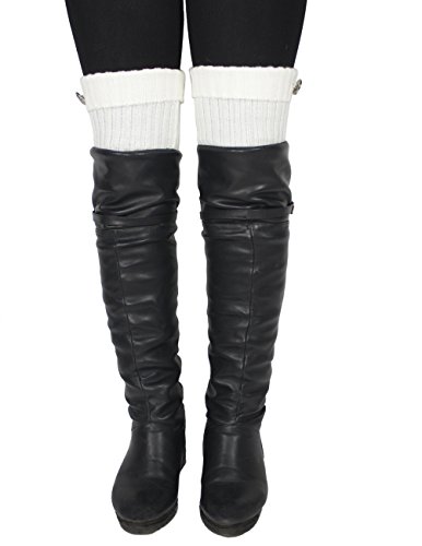 Dahlia Women's Leg Warmers & Boot Cuffs - Synthetic Wool, Cable Knit3