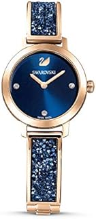 Swarovski Cosmic Rock Uhr, Metallarmband, Blau, Rosegold-Legierungsschicht PVD-Finish