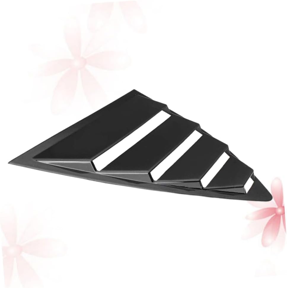 Gatuida Side Window Louvers for Blinds for Enhanced Style and Easy Peel Stick Installation Sleek Black Abs Design