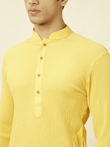 Image of Manyavar Men's Spandex Solid Kurta (1pc)