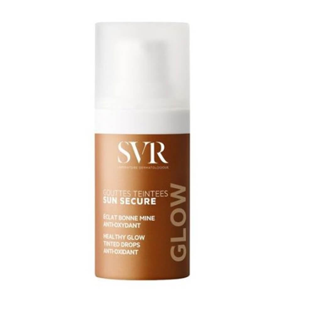 SVR - Sun Secure Gouttes Teintées - Concentré illuminateur bonne mine - Teint hâlé immédiat sans autobronzant - Peaux sensibles - À mélanger au soin ou solaire - 15 ml