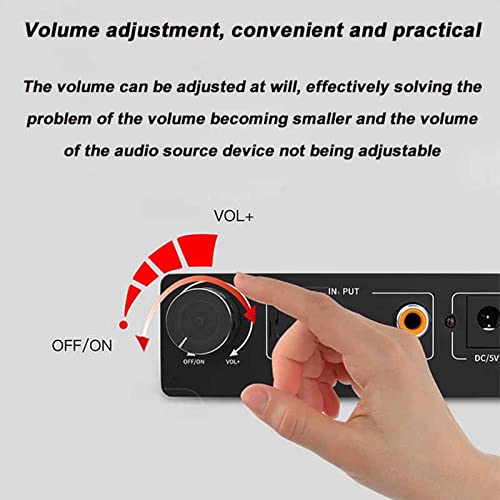 RSGK Convertitore Audio Digitale Coassiale Ottico, Supporta Frequenza di Campionamento 32kHz-192kHz, Multi-interfaccia Ottica Coassiale 3.5 Lotus, Decodifica Audio AC3, Regolazione del Volume