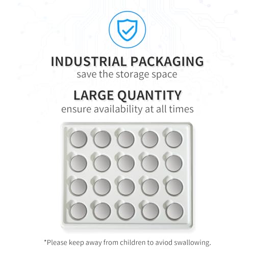 Batería CR2450 Paquete de 100 celdas de litio 650mAh 3V miniatura 5