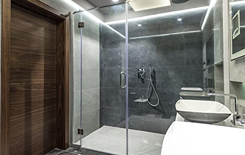 Ckb 6" Shower Door Pull Back To Back Handle Compatible With 1/4" To 1/2" Thickness Glass For Frameless Shower Doors, Polished Steel With 304 Stainless Steel #TOP5