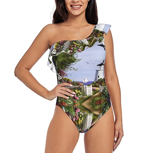 Maillot de bain une pièce noir avec imprimé peinture diamant taille XX-Large pour femme