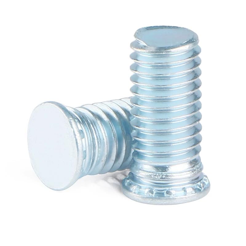Galvanized Steel Flat Head Pressure Riveting Self Clinching Threaded Studs Bolts (50,UNC 5/16-18 x 1)
