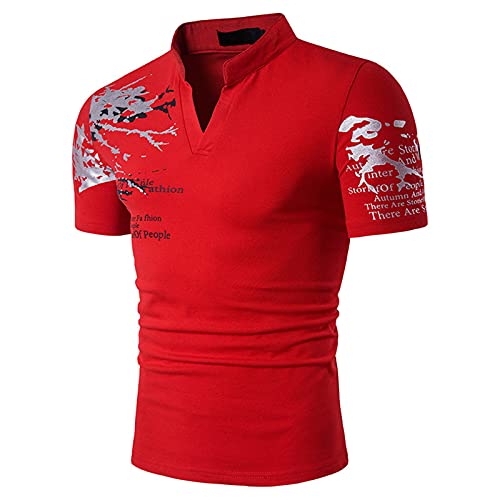ZXJ T-shirt de sport à manches courtes pour homme Tissu polyester M-3XL Couleur : rouge Taille : 2XL Cover