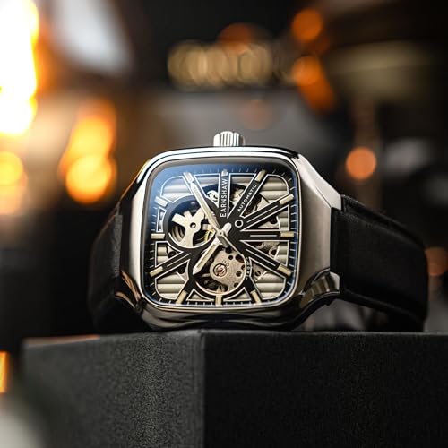 thomas earnshaw men39s 40mm engineer paxton skeleton automatic watch with leather strap es-8294