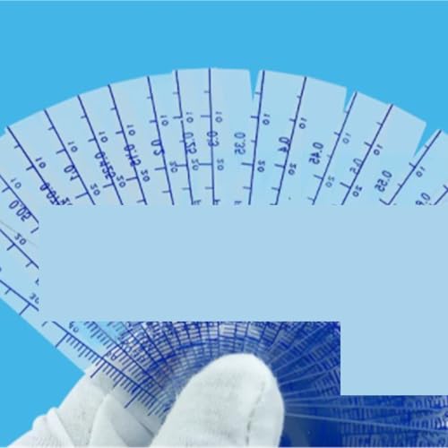 Calibrador plástico medidor de espesores 0.05-1.0mm 13 piezas miniatura 2