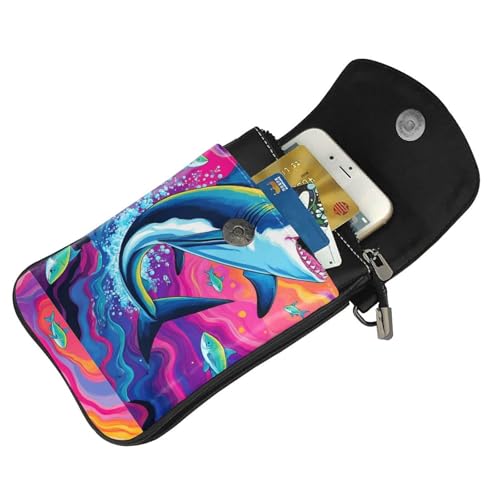 RFID Protected Crossbody Phone Wallet, Soft Leather Flip Organizer for Gym Locker & Yoga Class Essentials4