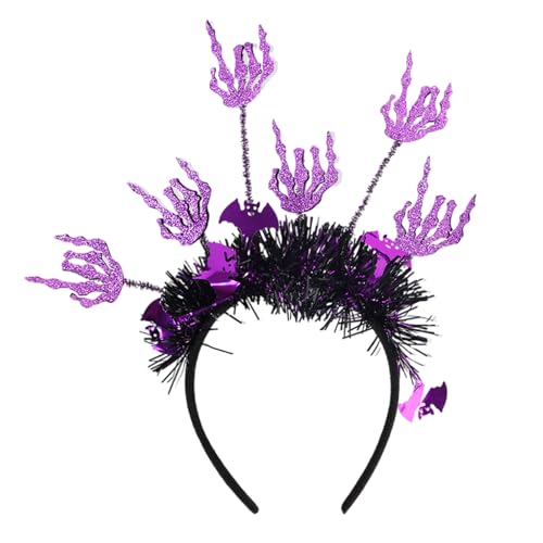 Tuygn New Halloween Headbands Personality Headwear Small Amusing Hair Hoop for Creative Costume and Party Wear(Multiple skul)