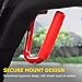 AUXMART Front Grab Handles Grab Bars for Jeep Wrangler 2007-2017 2/4 Door Solid Steel Red