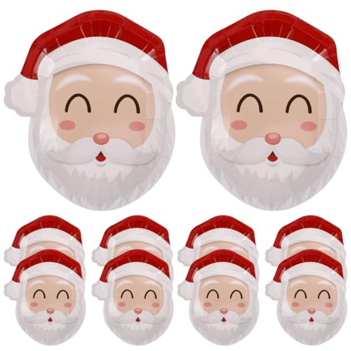 FRCOLOR 10 Stück Santa Claus -mahlzeitablage Weihnachtsteller Form...