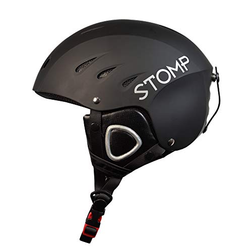 STOMP Ski & Snowboarding Snow Sports Helmet With Build-In Pocket in Ear Pads