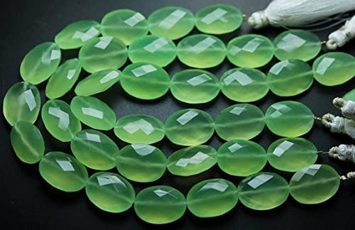 Perles en préhnite calcédoine facettées pour créer un collier d'été élégant