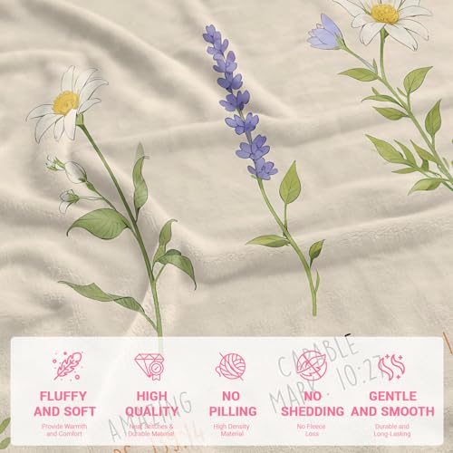 Image of Christian /Inspirational /Religious /Spiritual /Birthday Gifts for Women /Adults, First Holy Communion Gifts for Girls, Soft Throw Blankets for Women 50 inchx 60 inch