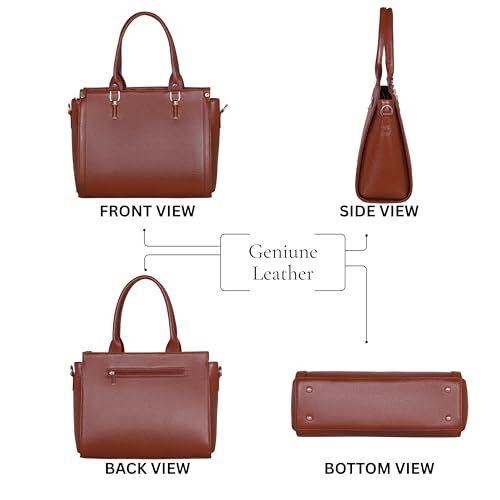 Image of DORPER MONEY HILL Durable Leather Satchel Bag for Women Genuine Handbag